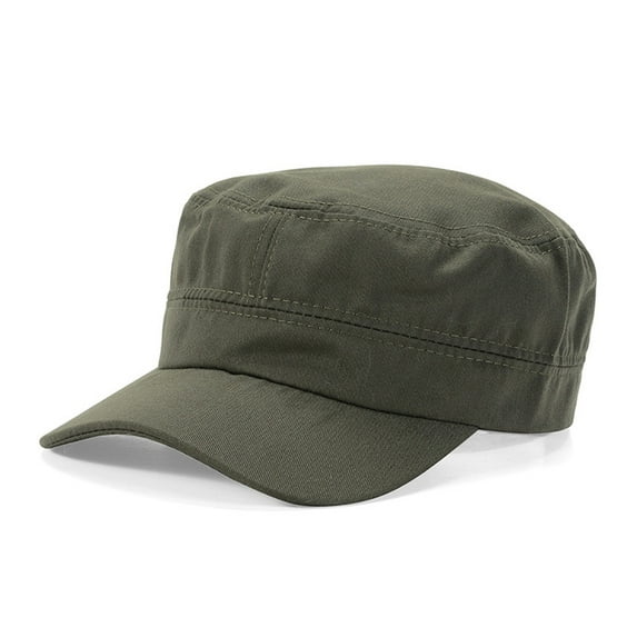 Toptie Polyester Cotton Twill Corps Hat Adjustable Army Cadet Cap Military Hat-Army Green
