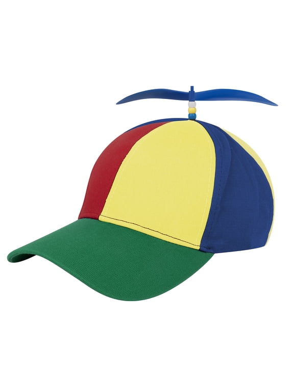 Propeller Cap Adult Unisex Baseball Cap Colorful Outdoor Hat Toy Detachable-Green-Adult