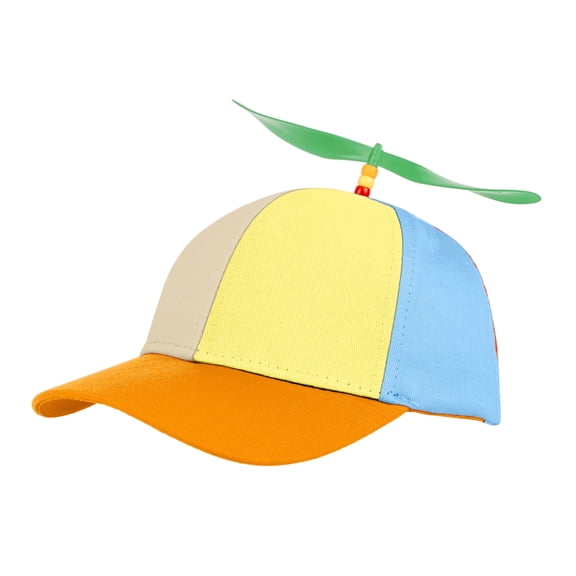Toptie Propeller Hat Adult/Kids Unisex Baseball Cap Colorful Outdoor Hat Toy-Orange-Adult