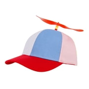 Toptie Propeller Hat Adult/Kids Unisex Baseball Cap Colorful Outdoor Hat Toy-Red-Adult