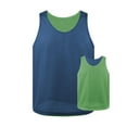 thumbnail image 1 of TOPTIE Reversible Training Vests Two Sides Sports Vest Football Jersey, Pinnies for Soccer Team for Adult and Youth-green/blue-Small, 1 of 5