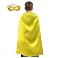 thumbnail image 1 of Toptie Satin Superhero Capes and Eyeflap Set, Halloween Festival Event Costumes And Dress Up For Kids & Adults-Yellow-55" H x 35 1/2" W, 1 of 8