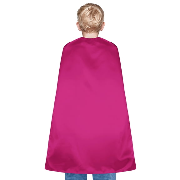 Toptie Satin Superhero Capes with Touch Fastener and Eye Mask, Halloween Festival Event Costumes and Dress-Up-Hotpink-27 1/2" H x 23 1/2" W