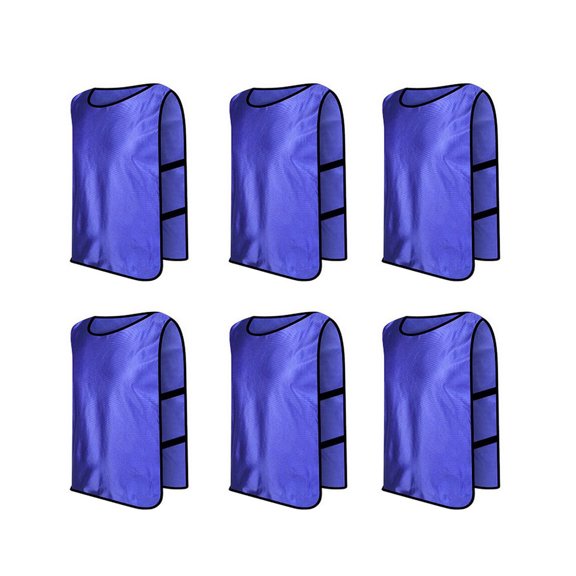 Toptie Scrimmage Training Vests Soccer Bibs Set of 6-Purple-Adult