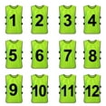 thumbnail image 1 of TOPTIE Sets of 12 Numbered Training Vest (#1-12), Soccer Pinnies, 1 of 6