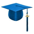 thumbnail image 1 of Toptie Shiny Kindergarten Child Size Graduation Cap Hat with 2024 Tassel-Royal Blue, 1 of 4