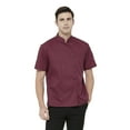 thumbnail image 1 of Toptie Short Sleeve Chef Coat Jacket Red Lightweight Button Chef Uniform, 1 of 7