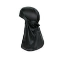 thumbnail image 1 of Toptie Silky Durag Headwraps Extra Long Tail Wide Straps for 360 Waves Do Rag-Black, 1 of 5