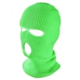 thumbnail image 1 of Toptie Ski Mask 3 Hole Balaclava, Warm Double Thermal Knitted Balaclava Warm Knit Balaclava for Adult-Neon Green, 1 of 8