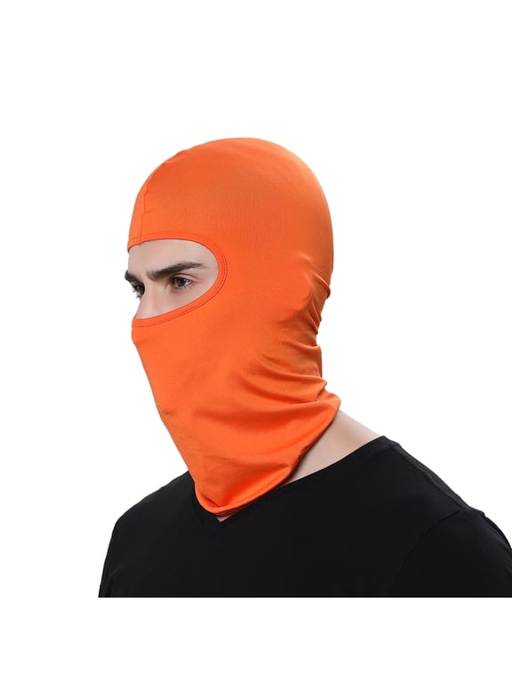 Ski Mask Summer Balaclava Full Face Covering Bandana Protection-Orange