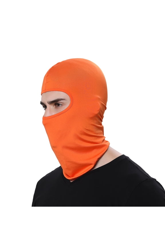 Ski Mask Summer Balaclava Full Face Covering Bandana Protection-Orange