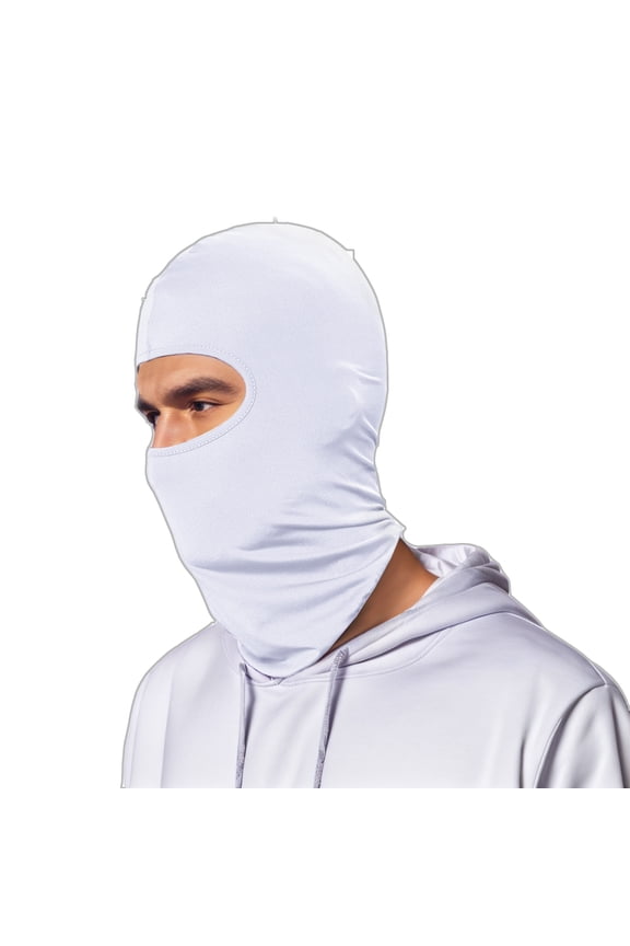 Ski Mask Summer Balaclava Full Face Covering Bandana Protection-White