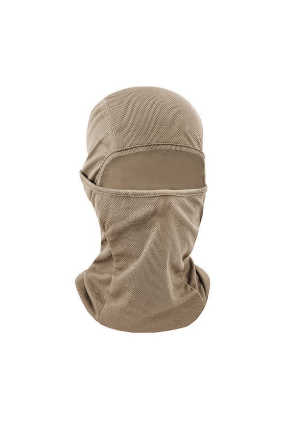 Ski Mask Summer Balaclava Full Face, Mesh Quick Dry Full Face Balaclava Motorcycle Helmet Liner-Khaki