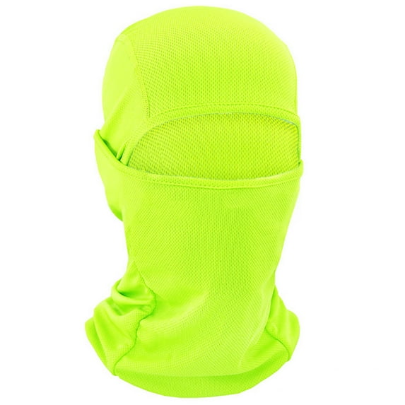 Toptie Ski Mask Summer Balaclava Full Face, Mesh Quick Dry Full Face Balaclava Motorcycle Helmet Liner-Neon Green