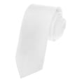 thumbnail image 1 of Toptie Solid Neck Ties, Multiful Color Formal Necktie, Cancer Awareness Color-White, 1 of 3