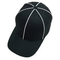 thumbnail image 1 of Toptie Sporting Goods Official Referee Hat Black with White Stripe, Adjustable Black Ball Cap-Black White Striped, 1 of 9