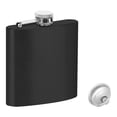 thumbnail image 1 of Toptie Stainless Steel Leakproof Flask with Funnel - 6oz Whiskey Flask for Men Outgoing (Black), 1 of 7