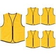 thumbnail image 1 of Toptie Supermarket Apron Zipper Vest For Clerk Uniform Vest(5 Packs)-Yellow-L, 1 of 7