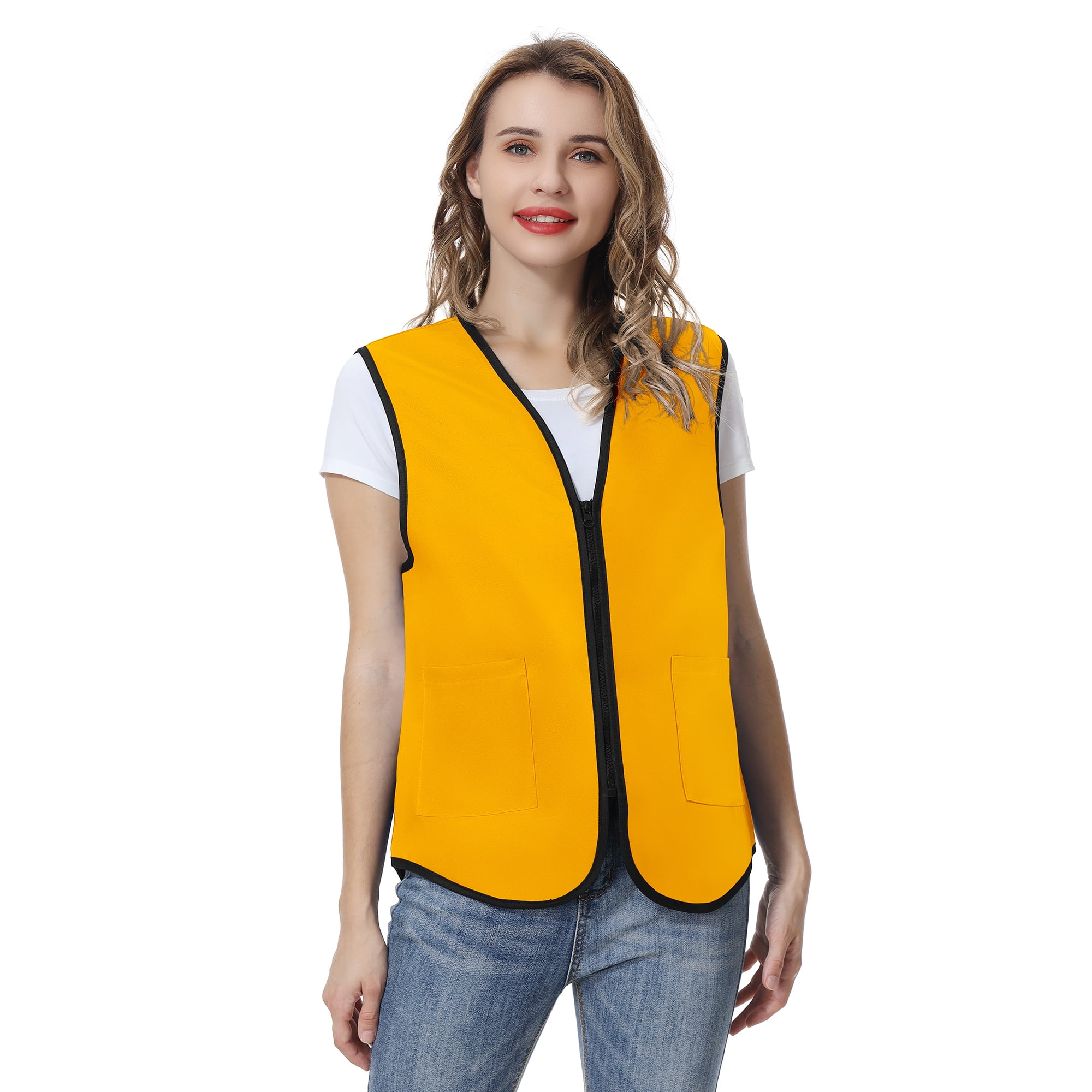 Toptie Supermarket Uniform Vest Zipper Volunteers Event Vest Unisex ...