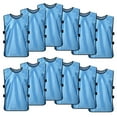 thumbnail image 1 of Toptie Training Vests Soccer Pinnies Football Jersey, Pinnies for Soccer Team, Adult / Child-LightBlue 12Pcs-XL, 1 of 8