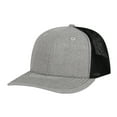 thumbnail image 1 of TOPTIE 6 Panel Trucker Cap Adjustable Snapback Cap, Structured Mid Profile-Heather Light Grey, 1 of 8