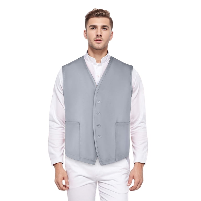 Toptie Two Pocket Unisex Vest Button Up Waistcoat Volunteer Work