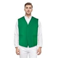 thumbnail image 1 of Toptie Two Pocket Unisex Vest Button Up Waistcoat Volunteer Work Vest-Green-L, 1 of 4