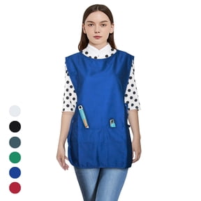 Toptie Unisex Cobbler Vest Kitchen Chef Apron, Art Painting Grooming Smock Working Uniform with 2 Pockets, 28"L x 22"W-Royal Blue