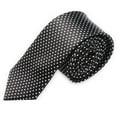thumbnail image 1 of Toptie Unisex Necktie Printed Black Dots Skinny Tie, 1 of 7