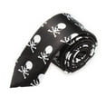 thumbnail image 1 of Toptie Unisex Necktie Printed Skull Skinny Tie, 1 of 7