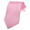 thumbnail image 1 of Toptie Unisex Necktie Solid Color Pink Regular Tie, 1 of 7