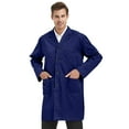 thumbnail image 1 of Toptie Unisex Scrubs Lab Coat Professional Doctor Uniform Workwear Long Sleeve Shop Coat-Navy-XL, 1 of 3