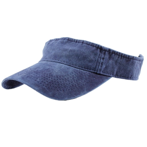 Toptie Unisex Sports Sun Visor Hats Twill Washed Cotton Ball Caps for Men and Women-Navy Blue