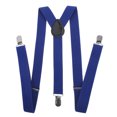 thumbnail image 1 of TopTie Unisex Suspenders Solid Color Y-Back Clip Suspender - 1 Inch Wide-Blue, 1 of 7