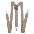 thumbnail image 1 of Toptie Unisex Suspenders Solid Color Y-Back Clip Suspender - 1 Inch Wide-Khaki, 1 of 7