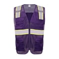 thumbnail image 1 of Toptie Unisex US Big High Visibility Safety Vest with Reflective Straps and Pockets Soft, Durable, Breathable-Purple- M, 1 of 8