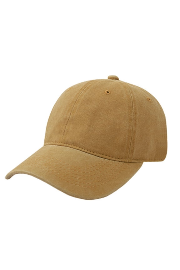 Baseball Cap Washed Cotton Unisex Adjustable Vintage Low Profile Dad Hat Wholesale-Yellow