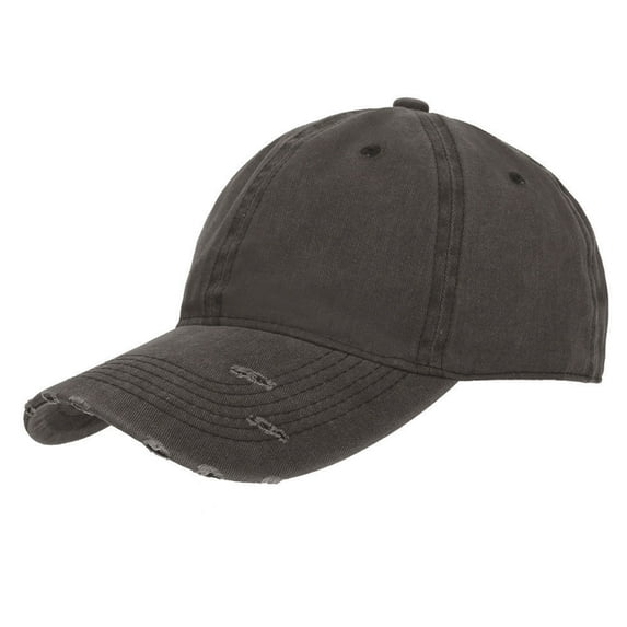 Toptie Vintage Washed Cotton Distressed Baseball Cap Dad Hat Adjustable Low-Profile Polo Hat-Coffee