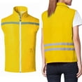 thumbnail image 1 of Toptie Volunteer Supermarket Uniform Safety Vest Activity Event Vest with Reflective Stripes Slim Fit-Yellow-S, 1 of 7
