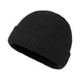 thumbnail image 1 of Toptie Winter Cuffed Beanie Knit Hats for Men & Women, Warm & Soft Toboggan Cap-Black, 1 of 6