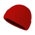thumbnail image 1 of Toptie Winter Cuffed Beanie Knit Hats for Men & Women, Warm & Soft Toboggan Cap-Red, 1 of 7