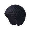 thumbnail image 1 of Toptie Winter Warm Ski Knit Beanie with Ear Covers for Men Women Soft Thick Cuffed Beanie-Navy, 1 of 4