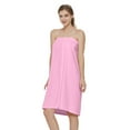thumbnail image 1 of Toptie Women's Cotton Terry Spa Shower Bath Towel Wrap-Pink-S/M, 1 of 2