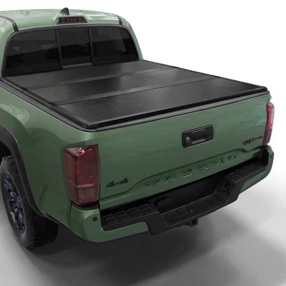 Toptiny Hard Tri-Fold Truck Bed Tonneau Cover Fits 16-25 Toyota Tacoma w/ OE Track System 5'1" Bed waterproof pickup bed topper