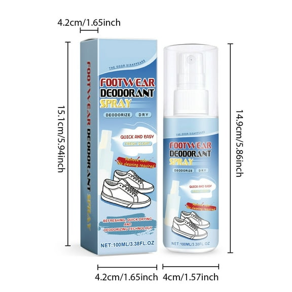 Topukaiba 100Ml Footwear Deodorant Spray Deodorant For Shoes Freshener For Shoes And Socks Color Free Size