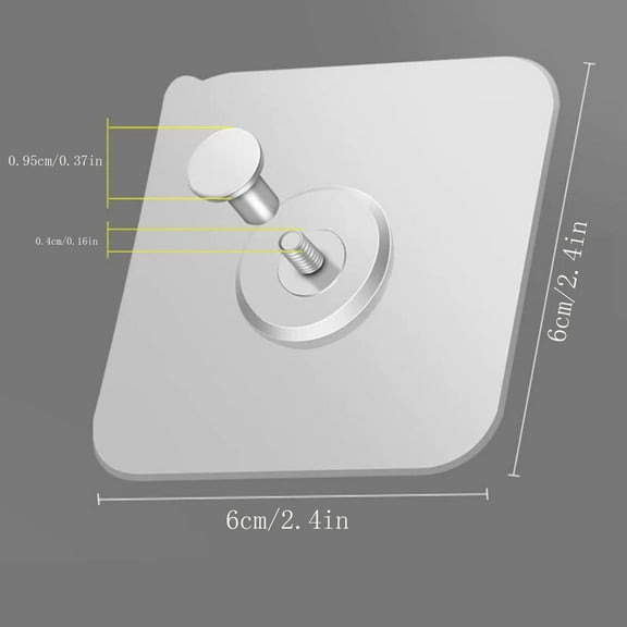 Topukaiba Adhesive Nail Picture Hanging No Drilling Adhesive Hooks Picture Hanger Self-Adhesive For Pictures Posters Photos Decorative Paintings White A