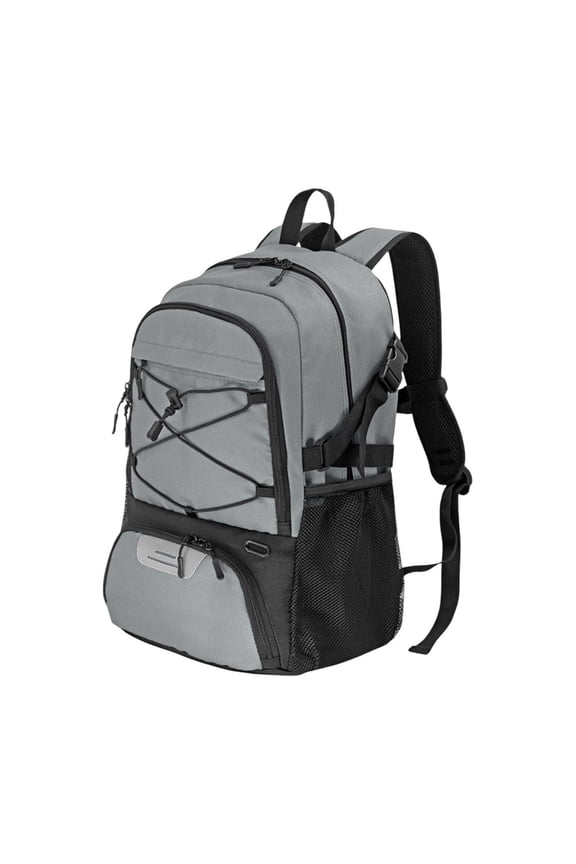 Basketball Backpack Travel Computer Air Cushion Backpack Student Backpack Can Be Stored In Shoe Compartment Gray Free Size