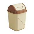 thumbnail image 1 of Topukaiba Big Square Trash Can With Lid Office Bathroom Waste Bin Plastic Garbage Bin Odor Control Small Space Desk Side Bin Yellow Free Size, 1 of 6