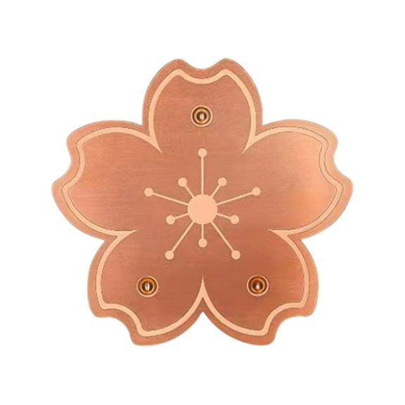 Topukaiba Copper Birds Bath Disk Triangular-Point Support Made Lower Cleaning Frequency For Physical Safe Water Purify Outdoor Birds Bowls All-Season Yellow Free Size