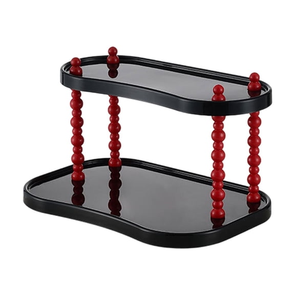 Topukaiba Cream Storage Shelf Multi Layer Desktop Organizer For Mugs Perfume Cosmetics Makeup Books And Home Decor Stylish Living Room Office Storage Solution Black B